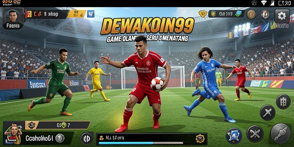 Screenshot DEWAKOIN99 menampilkan gameplay olahraga yang seru dan interaktif.
