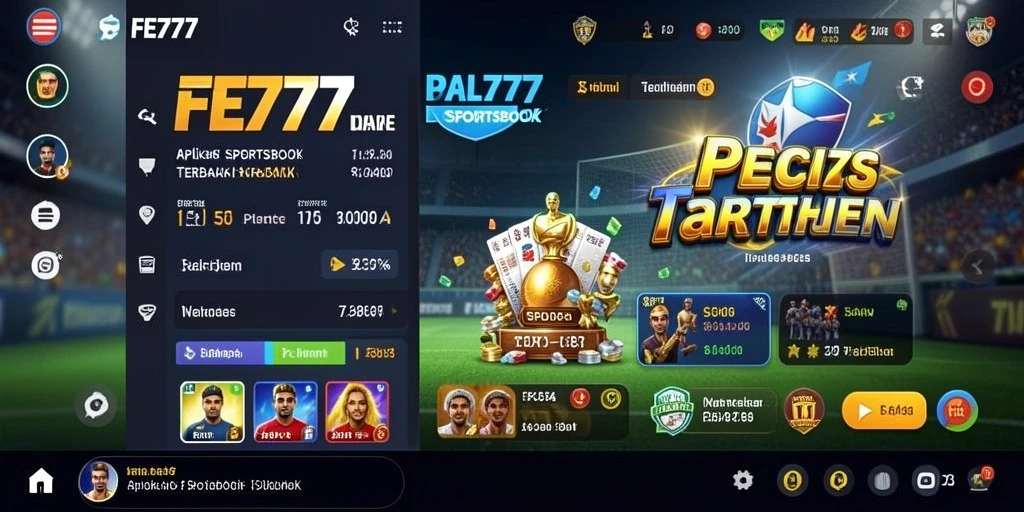 Screenshot gameplay dari aplikasi Sportsbook FE777 yang menunjukkan taruhan langsung.