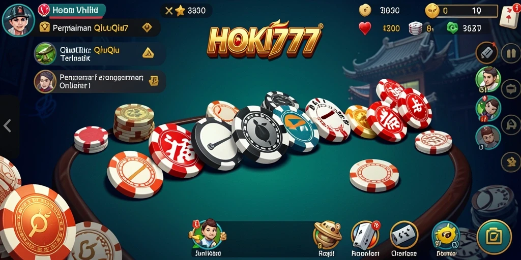 Tampilan gameplay <strong>HOKI777</strong> yang menarik saat bermain QiuQiu.