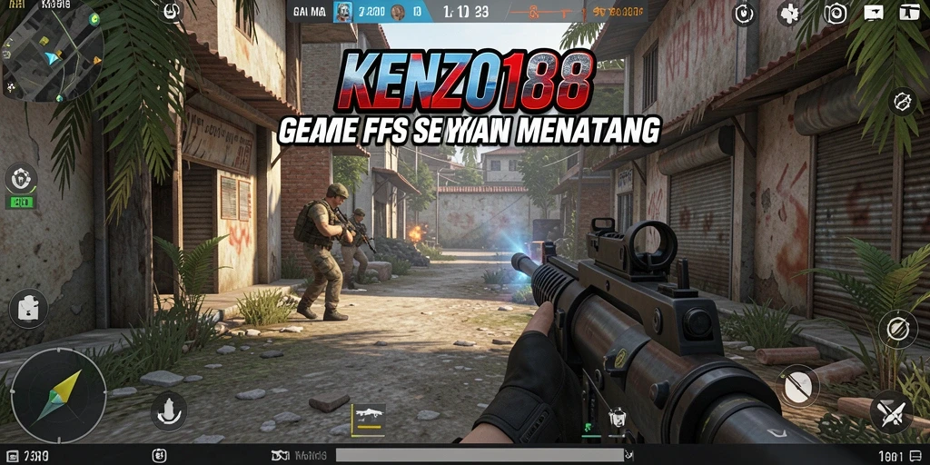 Gameplay KENZO188 menampilkan aksi seru dalam pertempuran FPS.