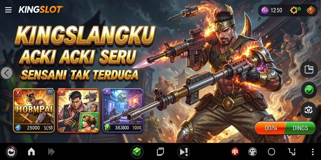 Tangkapan layar KINGSLOT menunjukkan aksi mendebarkan dalam permainan.