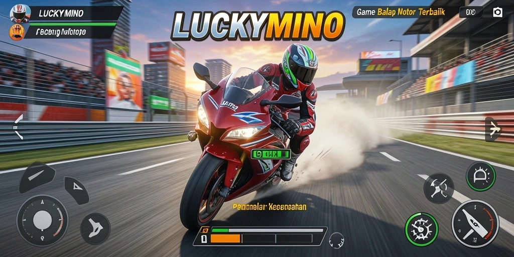 Tampilan gameplay <strong>LUCKYMINO</strong> yang penuh aksi dan kecepatan tinggi.