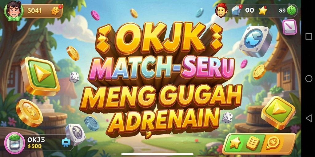 Tampilan gameplay OKJK yang penuh warna dan menarik.