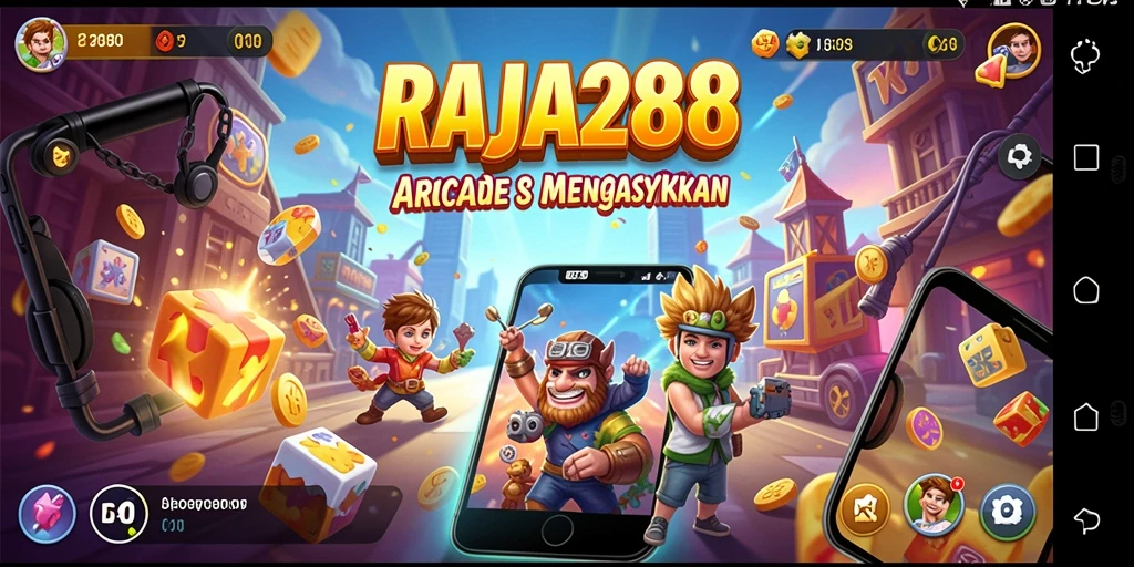 Tampilan gameplay RAJA288 yang penuh warna dan seru.